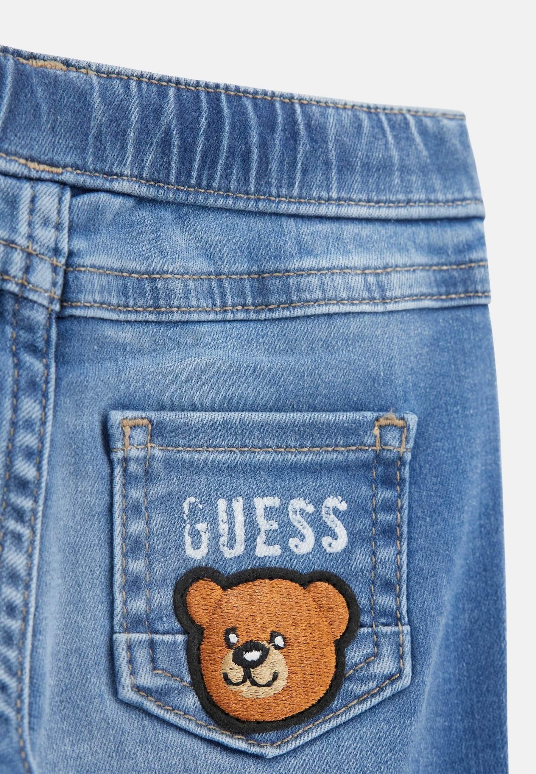 Guess jeans met logo-opdruk - rechte pijpen - blauw