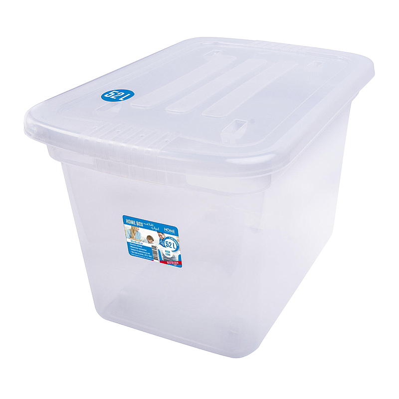 Förvaringslåda för hemmet Förvaringslåda med lock och hjul 52 liter L58,5 x B39 x H38 cm