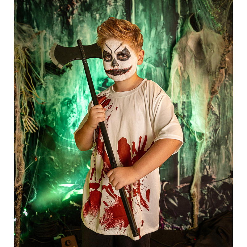 Camiseta Time 2 Change con estampado sangriento, talla XS-S, Halloween