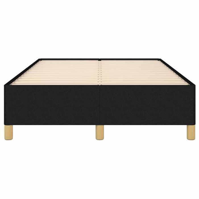 BEST Volwassenenbed/Lattenbodem Zwart, Bedframe - zonder matras - zwarte stof 120 x 190 cm Nov430758