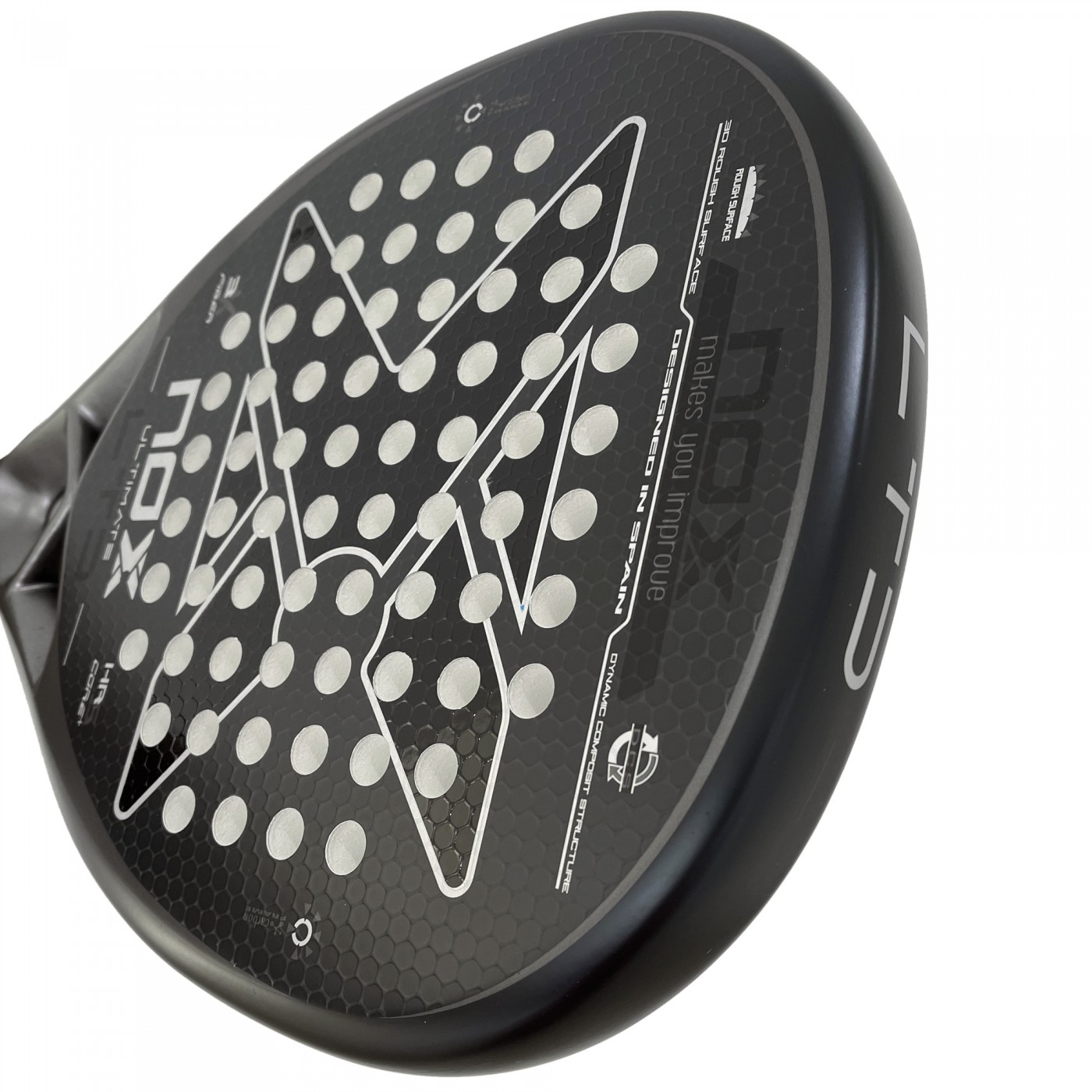 Pala de padel Nox Ultimate Power Fiber Black Ltd