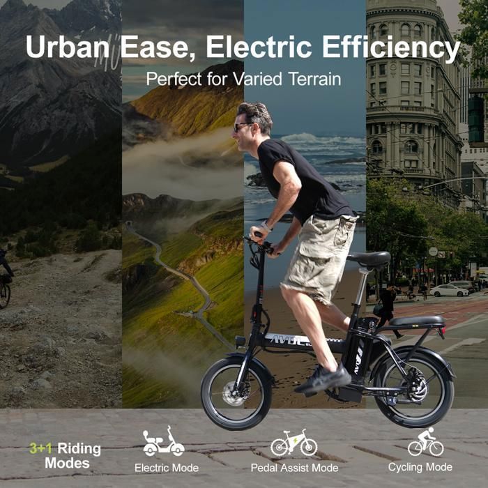 AVDLEU - Vélo Électrique Pliable - Roues 16