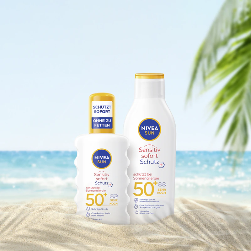 Protetor solar em spray NIVEA SUN Protect & Sensitive FPS 50+