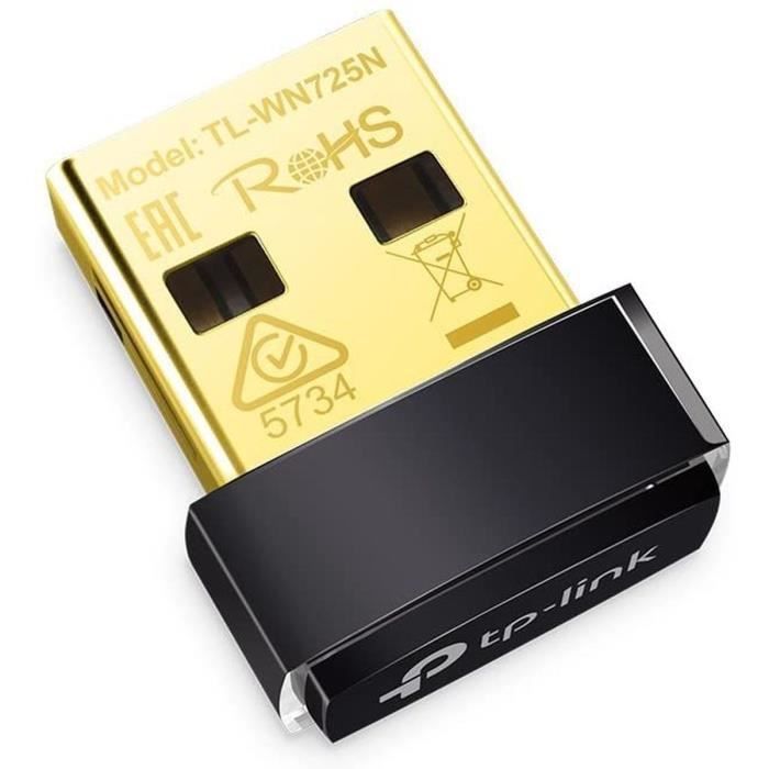 Adaptador WiFi potente N150 Mbps - TP-Link TL-WN725N - compatible con Windows 11/10/8.1/8/7/XP/Vista, Mac OS X 10.9-10.13, Linux
