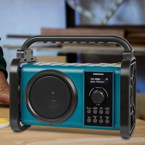 DAB+/Bluetooth® Baustellenradio E66045