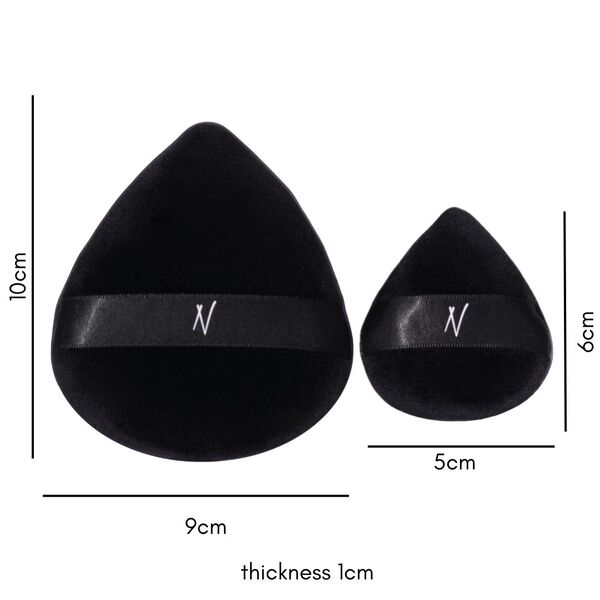 Nanshy pudderpuff for sminke (Triangle Mini + Large Duo)