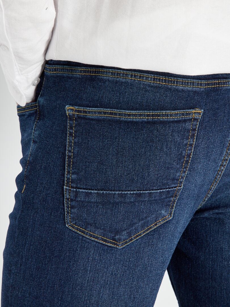 Calça jeans jogger com cintura elástica - AZUL