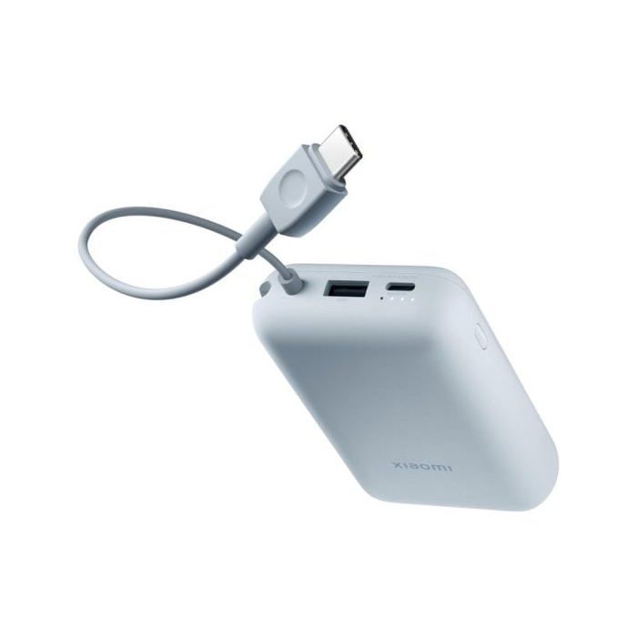 Power Bank - XIAOMI - 10000mAh - Integrated Cable - Fast Charging - Pastel Blue