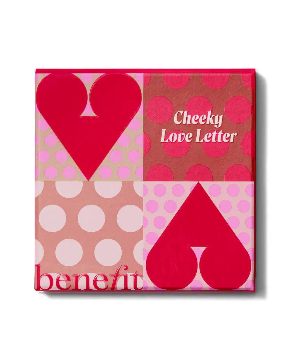 BENEFIT COSMETICS Mini paletă de bronz și fard de obraz Paletă de bronz și fard de obraz Cheeky Love Letter