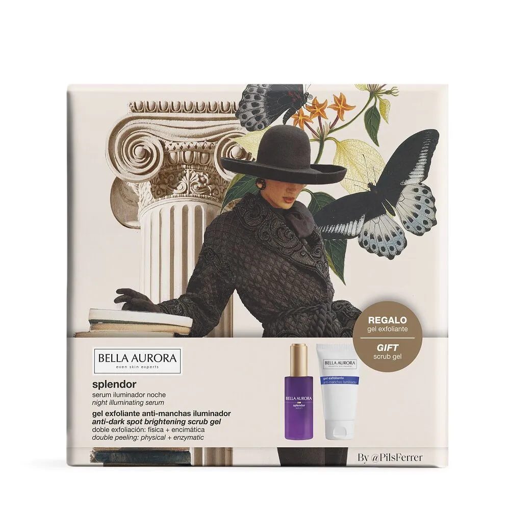Bella Aurora Zestaw Splendor Serum na noc 30ml + Scrub Gel 75ml
