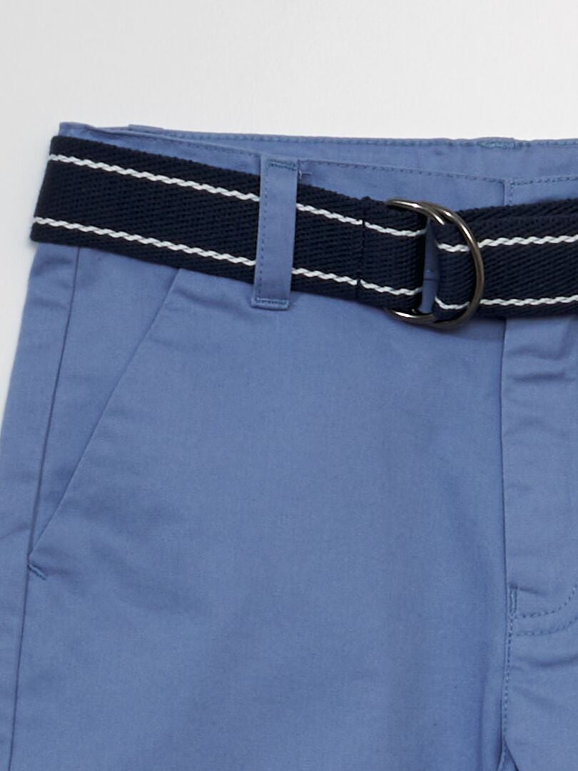 Pantalones cortos chinos tipo bermuda - AZUL