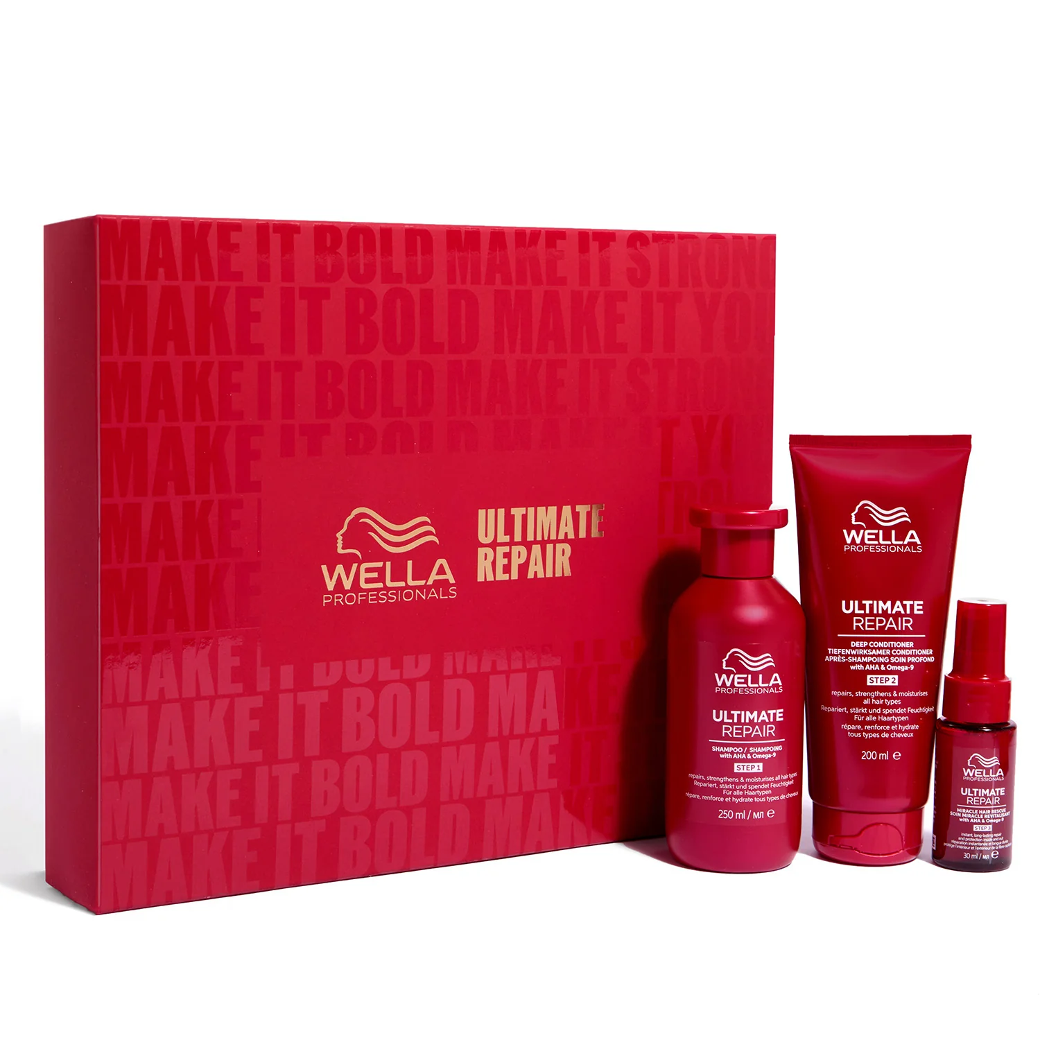 Ultimate Repair Ultimate Repair Cofanetto Natalizio - Shampoo, Balsamo e Miracle Hair Rescue - Cofanetti per Capelli, Shampoo Ricostruttivo
