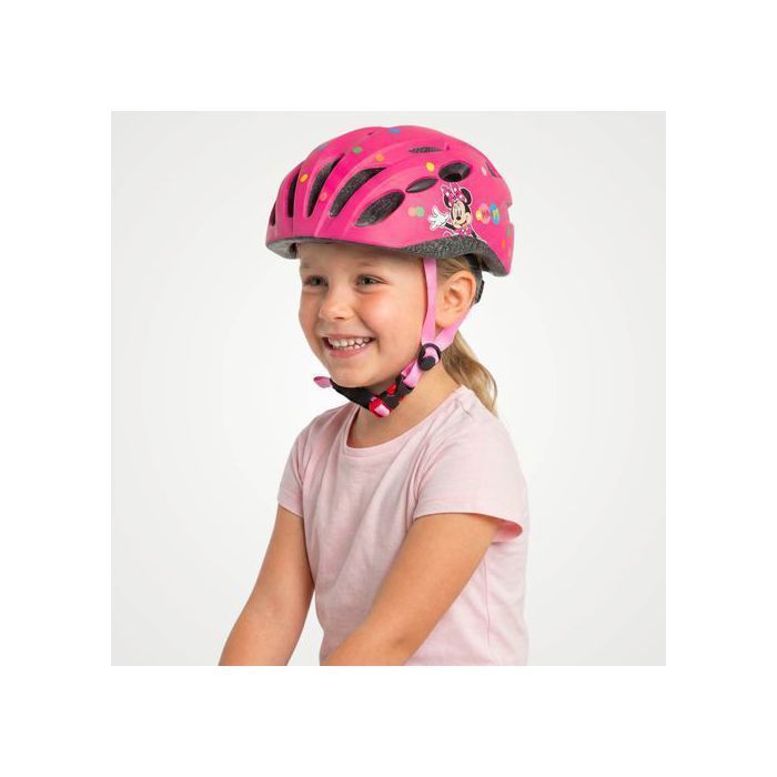 DISNEY Minnie Mouse In-Mold Secure cykelhjelm til piger, justerbar 52-56 cm