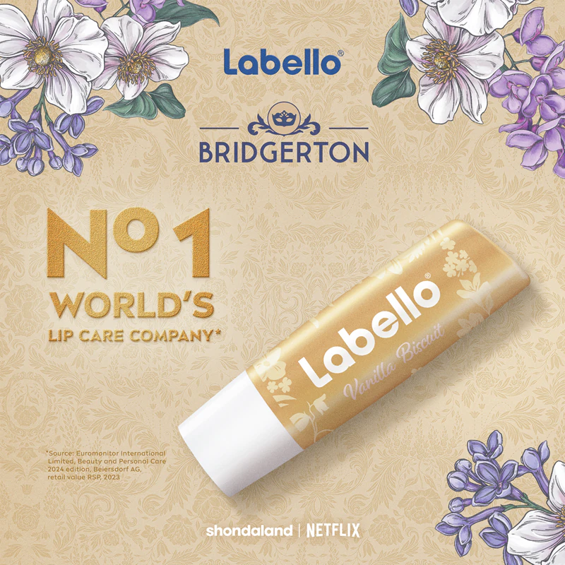 Labello Bridgerton Vanille Pflegender und Feuchtigkeitsspendender Lippenbalsam