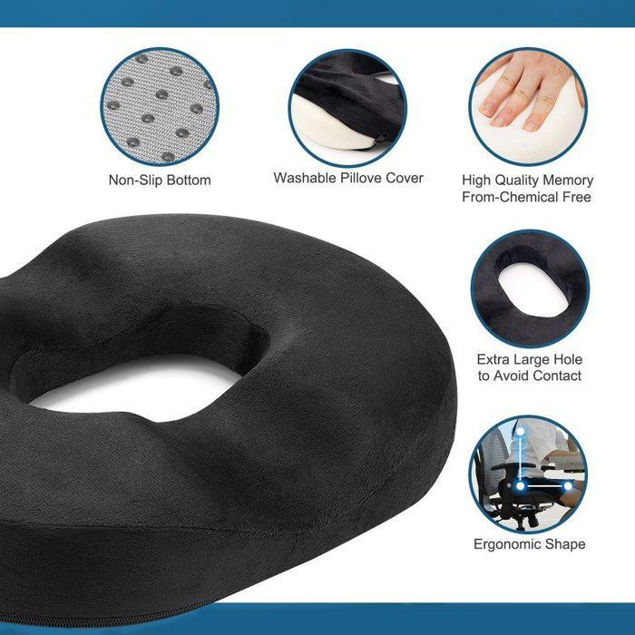 Coussin en forme de donut | Coussin pour hémorroïdes | Coussin en mousse à mémoire de forme pour la grossesse