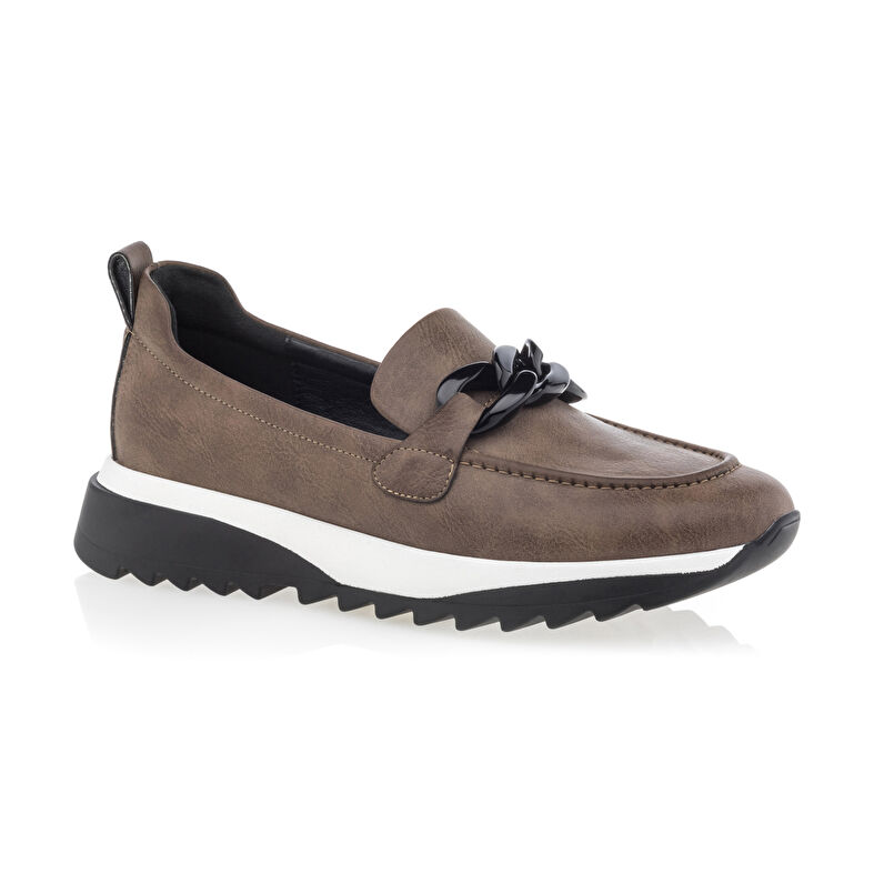 Mocasines/zapatos náuticos marrones para mujer