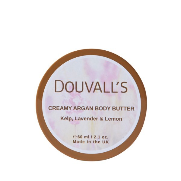 Douvall's Bio-Körperbutter mit Arganöl, cremig, 60 ml, Lavendel