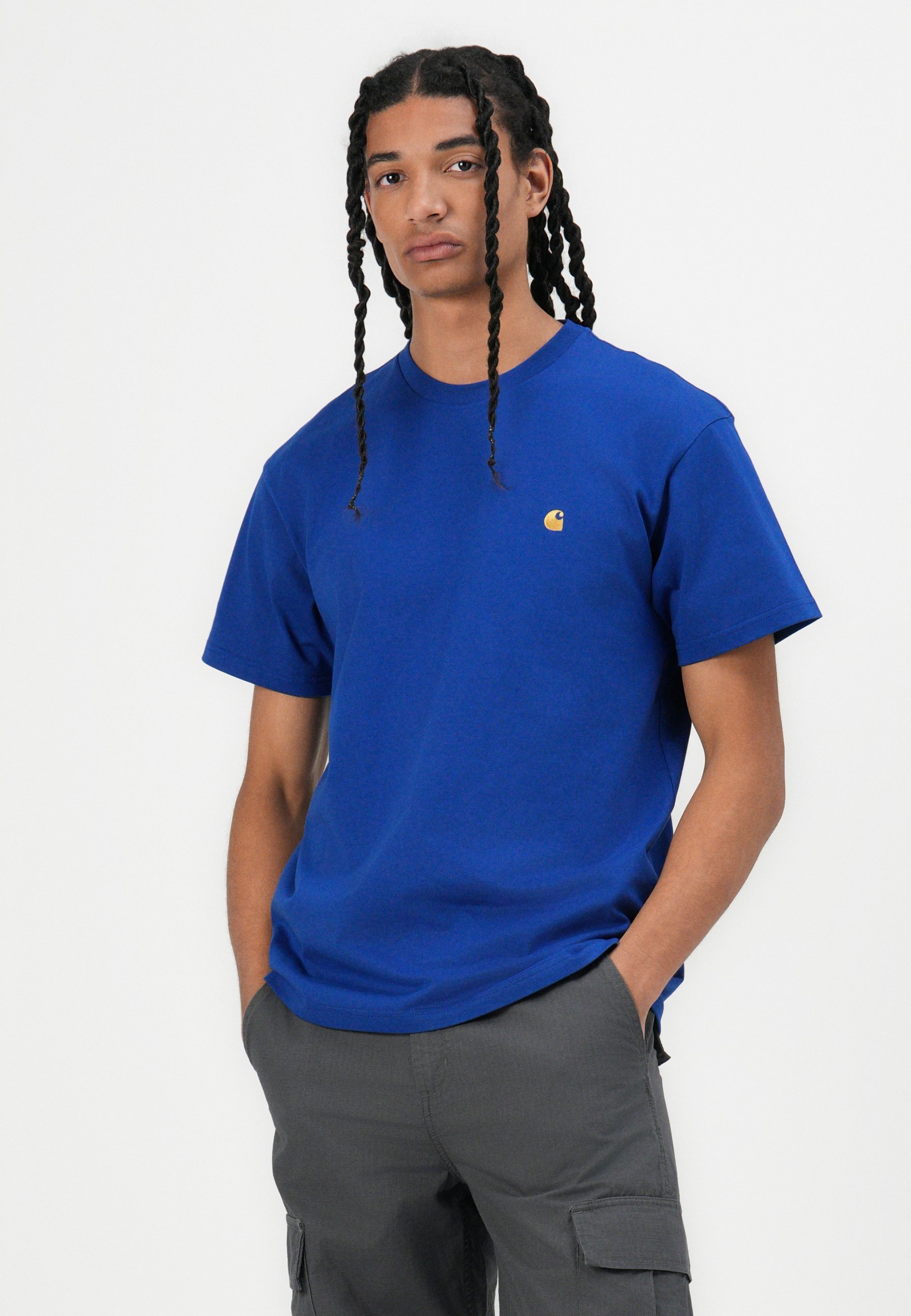 Carhartt WIP CHASE - T-shirt basic - color aconito/oro