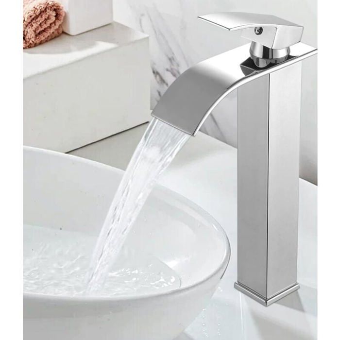 Rubinetto per bagno - YYV - A cascata - Cromato - Monoforo - Design elegante