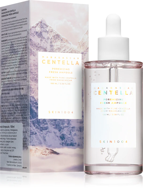 SKIN1004 Madagascar Centella Poremizing Fresh Ampoule Sérum Facial Detoxificante para Suavizar a Pele e Reduzir os Poros