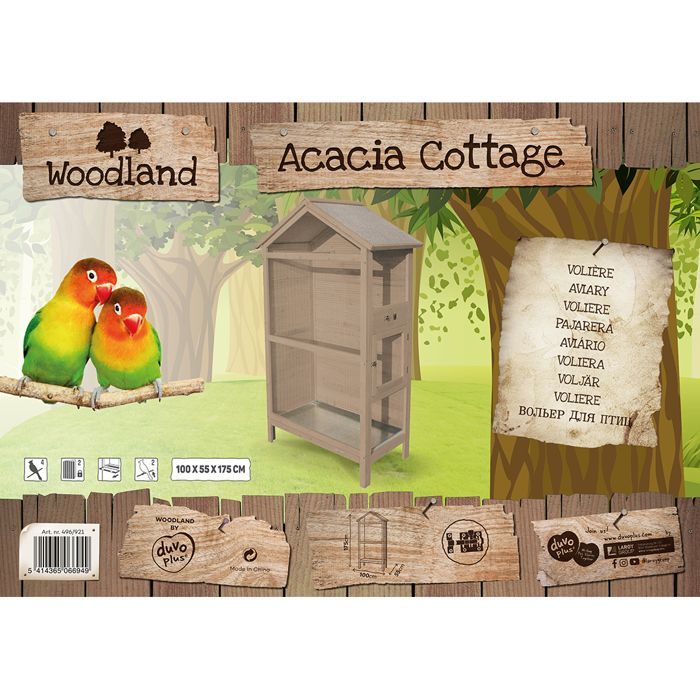 Aviario Duvoplus Woodland Hexagon Cottage