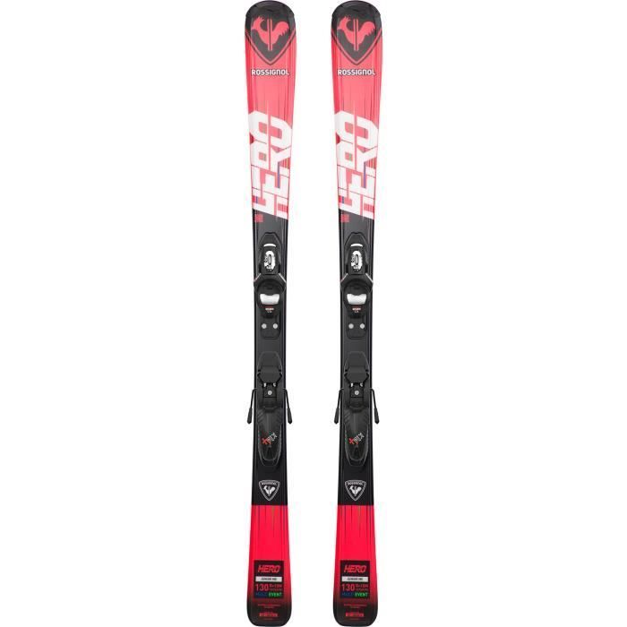 Pack Ski Rossignol Hero Jr + Fixations Kid 4 Garçon