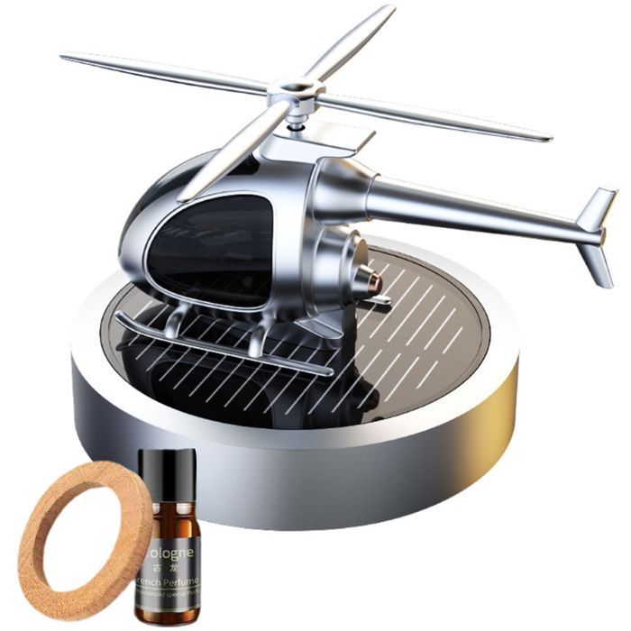 Ambientador para coche - Universal - Helicóptero solar giratorio - Fragancia continua - Decoración de interiores
