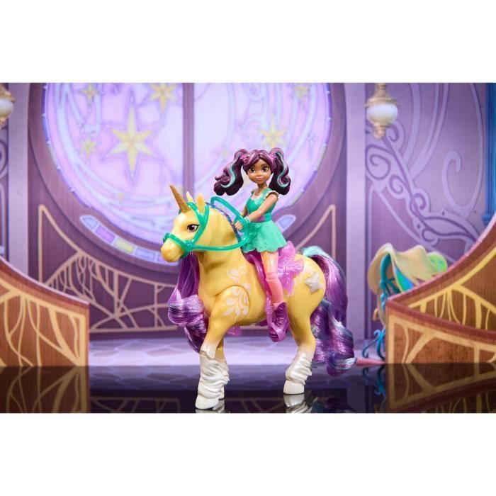 Unicorn Academy Unicorn Leaf com Luzes e Boneca Ava