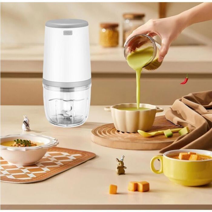 Mini batidoras para bebés, mini procesador de alimentos, batidora para bebés de 300 ml, mini picadora eléctrica.