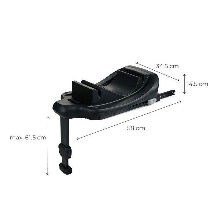 Silla de coche infantil Kinderkraft MINK PRO 2 i-Size (40–87 cm) + base ISOFIX MINK FX 2, H-GUARD+, SPS+, ultraligera (3,2 kg), gris.