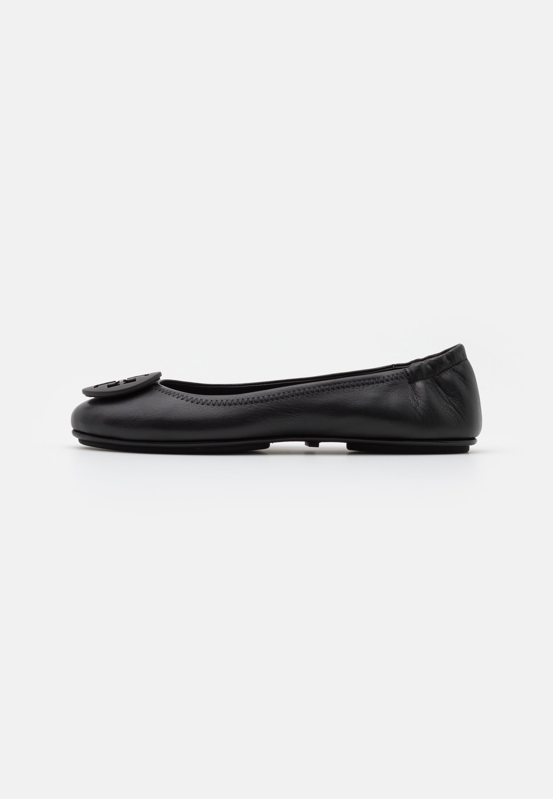 Tory Burch MINNIE POWDER COATED LOGO - Ballerina's - perfect zwart