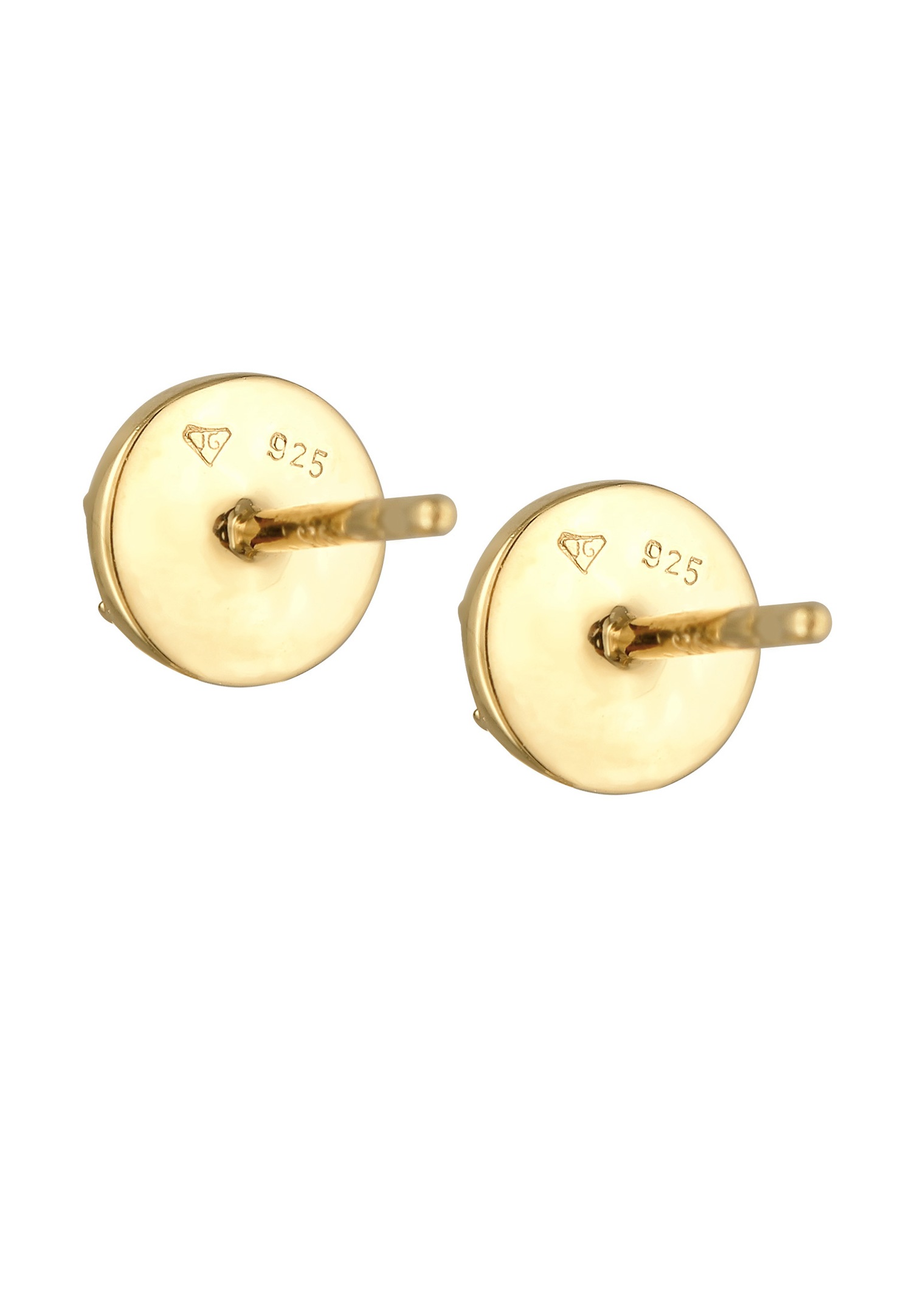 Elli Boucles d'oreilles cloutées pour femmes, rondes et glamour, avec cristaux en argent sterling 925.