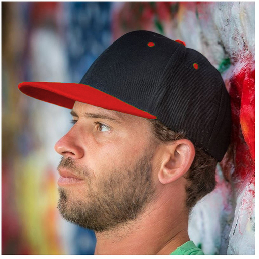  Casquette à visière plate originale, 2 couleurs, fermeture snapback, Result Bronx Core (lot de 2)