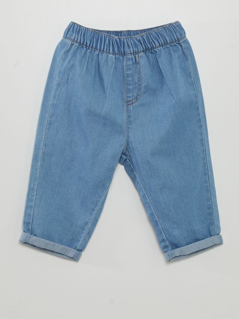 Set bestaande uit een T-shirt en een paperbag broek - WIT