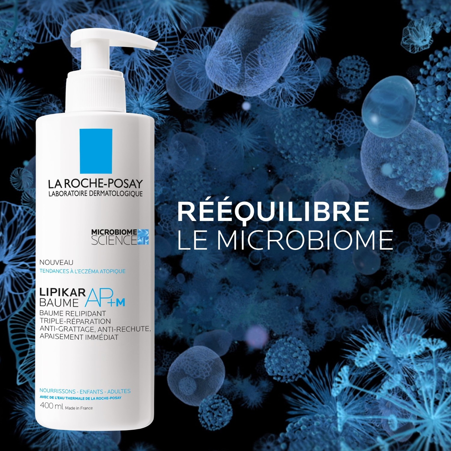 La Roche-Posay Lipikar Baume AP+M relipidant triple réparation 400ml