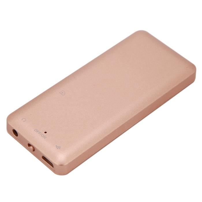 Reproductor MP4 portátil de 32 GB con pantalla y auriculares - Oro rosa