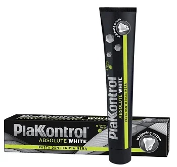 PLAKKONTROL PlakKontrol Absolute White Black pasta za zube 75 ml Izbjeljivanje