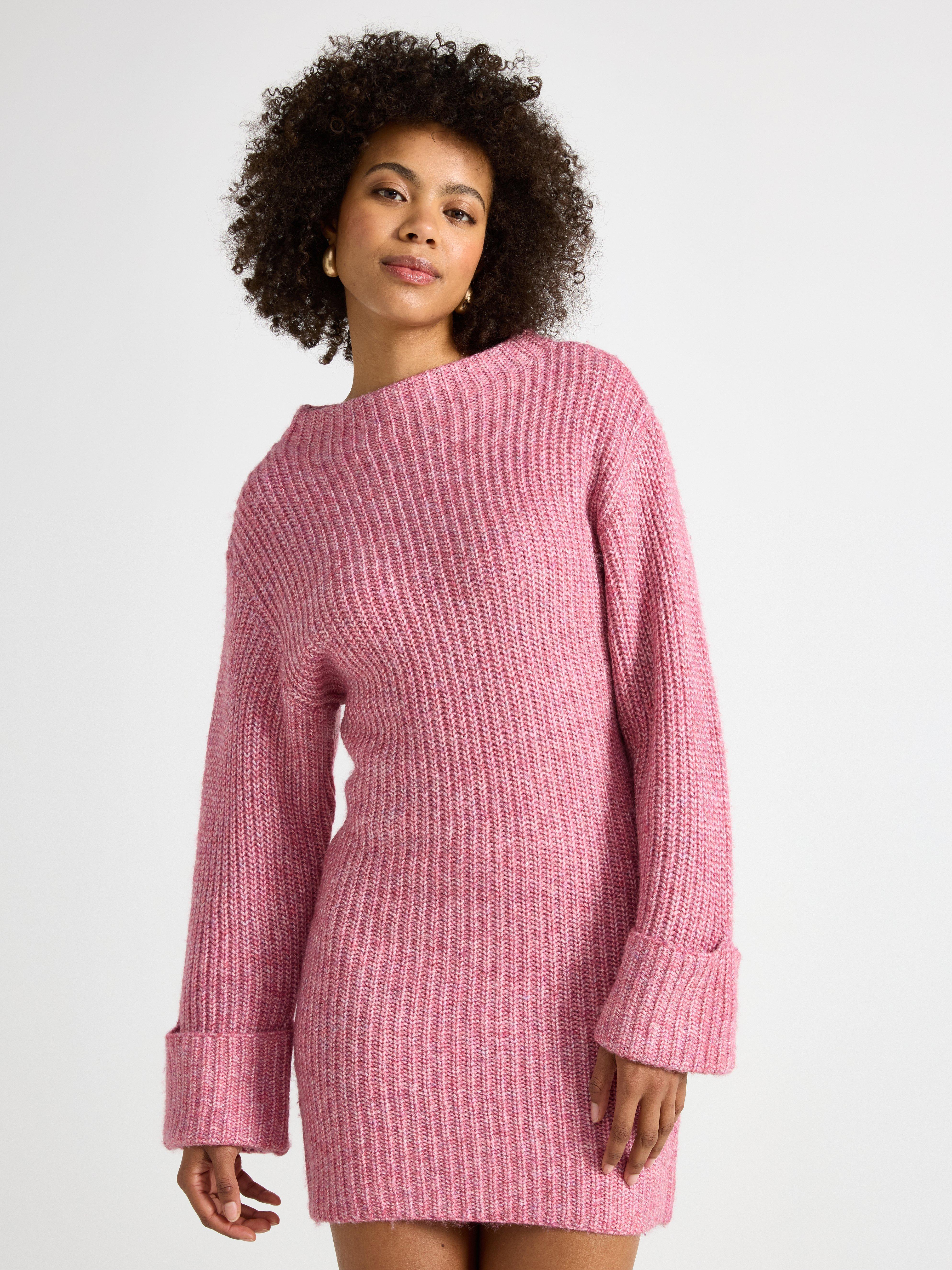Minivestido de punto rosa