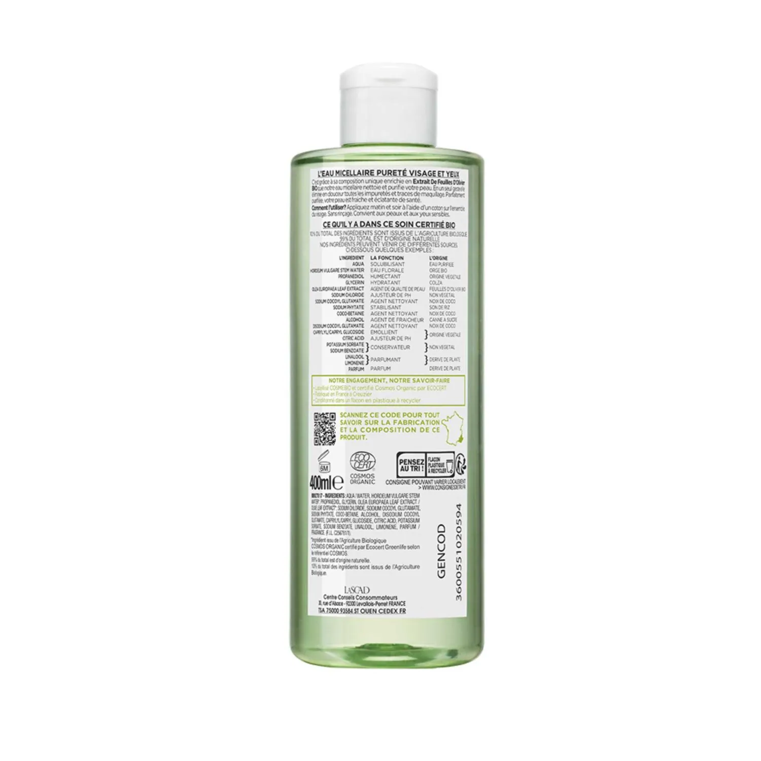 La Provençale L'Eau Micellaire Pureté Certifiée Bio