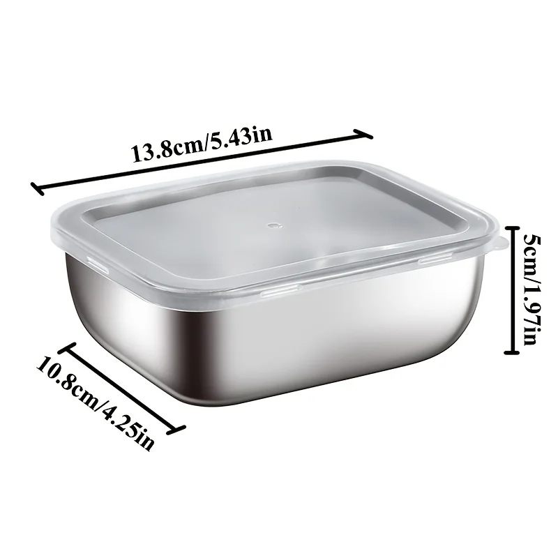 Boîte de conservation alimentaire 4/6 pièces avec couvercle, idéale pour conserver les légumes, les fruits et les accessoires de cuisine.