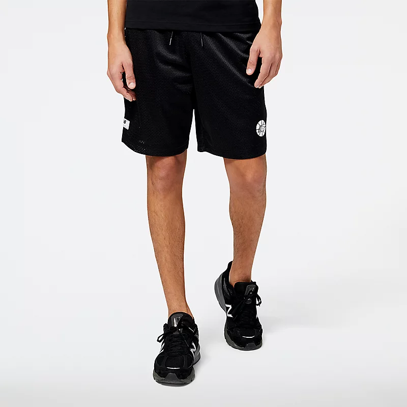 Męskie spodenki NB Hoops Essentials Fundamentals - CZARNE