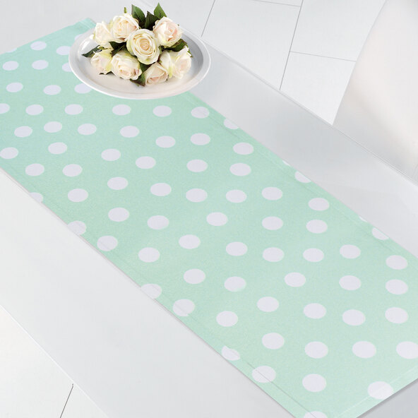 Points table runner, set of 2, 50 x 140 cm, mint