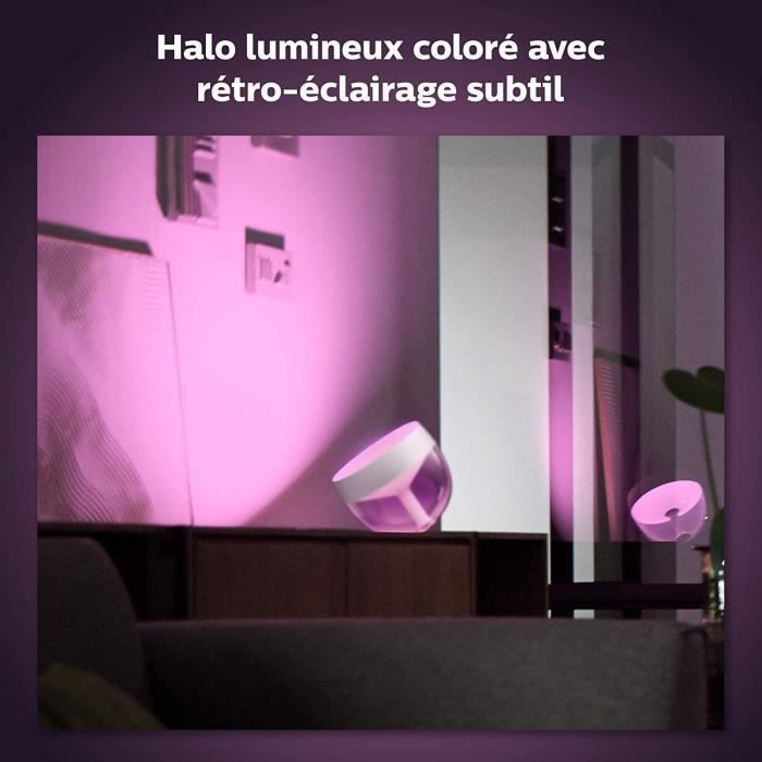 Lámpara Philips Hue White & Color Ambiance Iris, compatible con Bluetooth, negra, funciona con Alexa, Google Assistant y Apple.