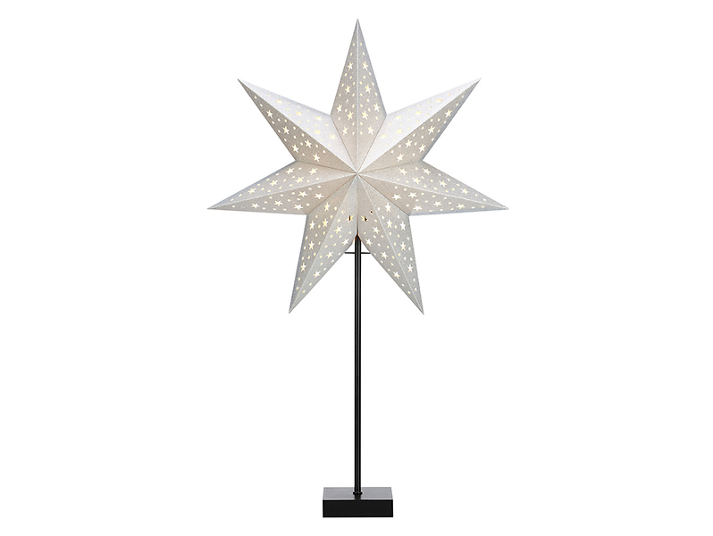 Lampa stołowa Solvalla papierowa srebrna