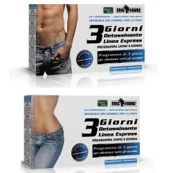 3-daags detox express voedingsprogramma voor mannen en vrouwen, voedingssupplement, 18 tabletten + 3 sachets
