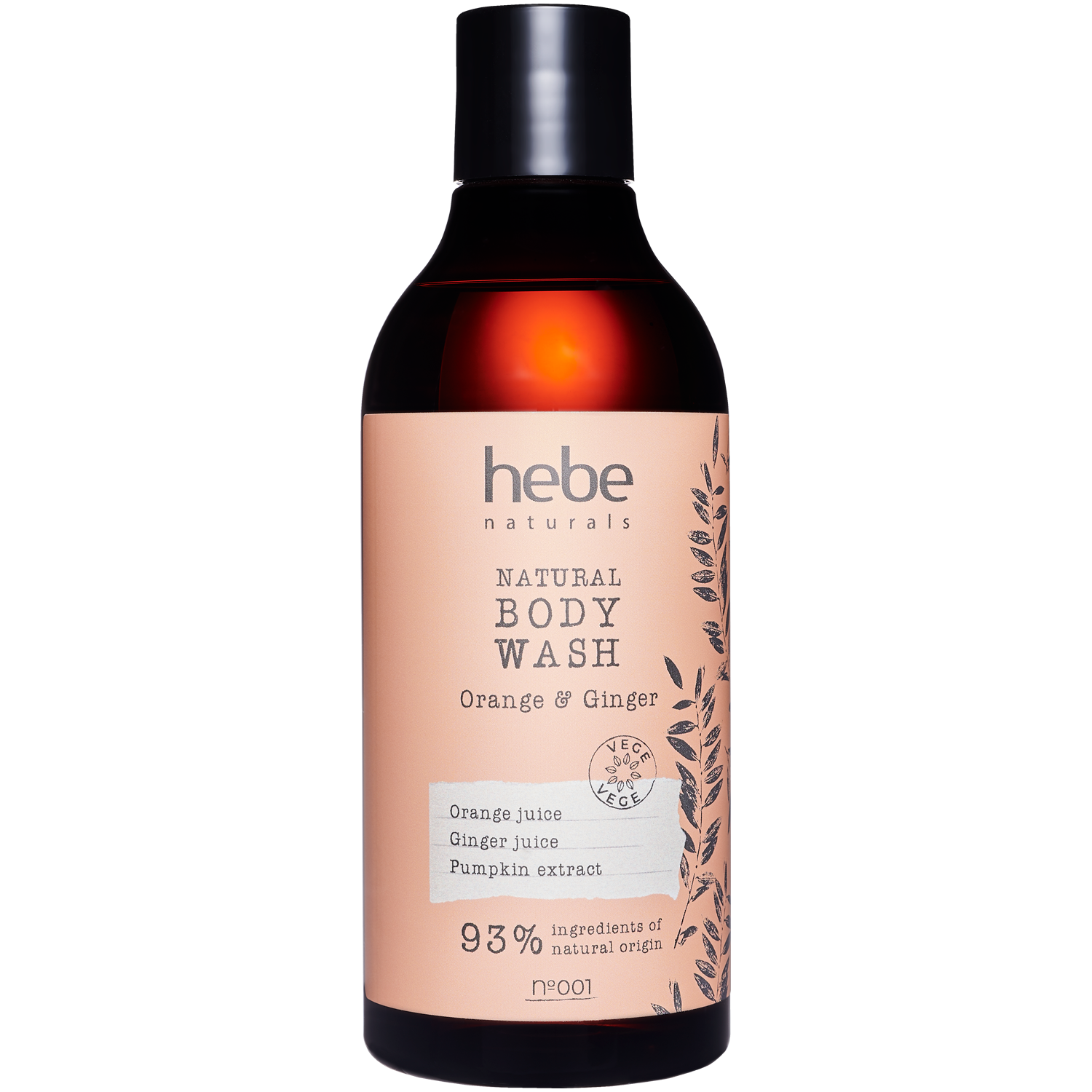 Hebe Naturals Naturlig Duschkräm Apelsin & Ingefära