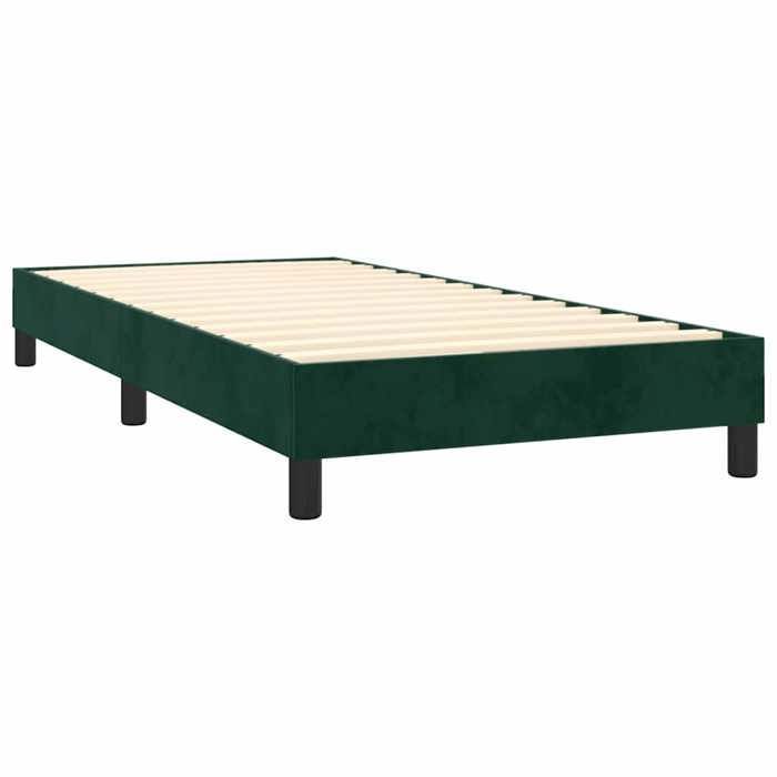 Rete a doghe e materasso - Maison Exclusive - Velluto verde scuro - 80x200 cm - Massimo relax