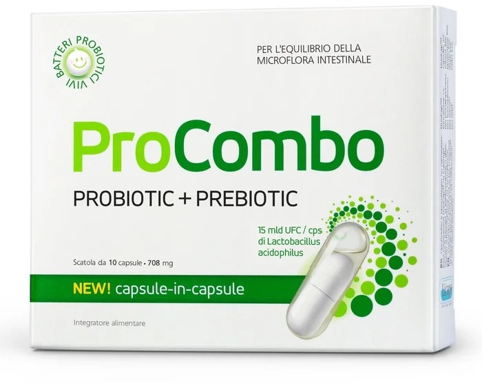 Procombo 10 capsules DuoCap Synergetische werking van probiotica en prebiotica