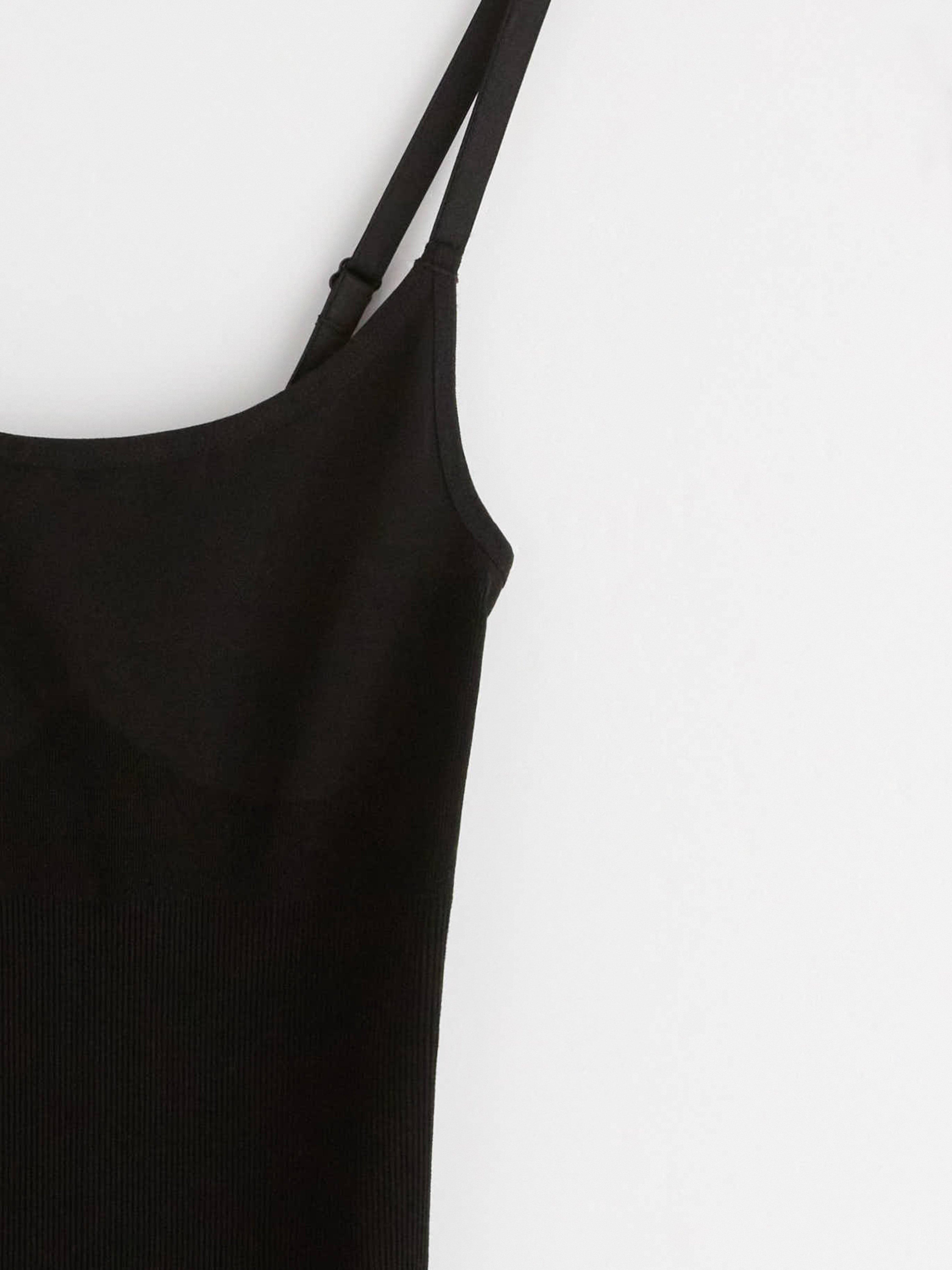 Soutien zonal sculptant le corps avec jambes courtes Noir