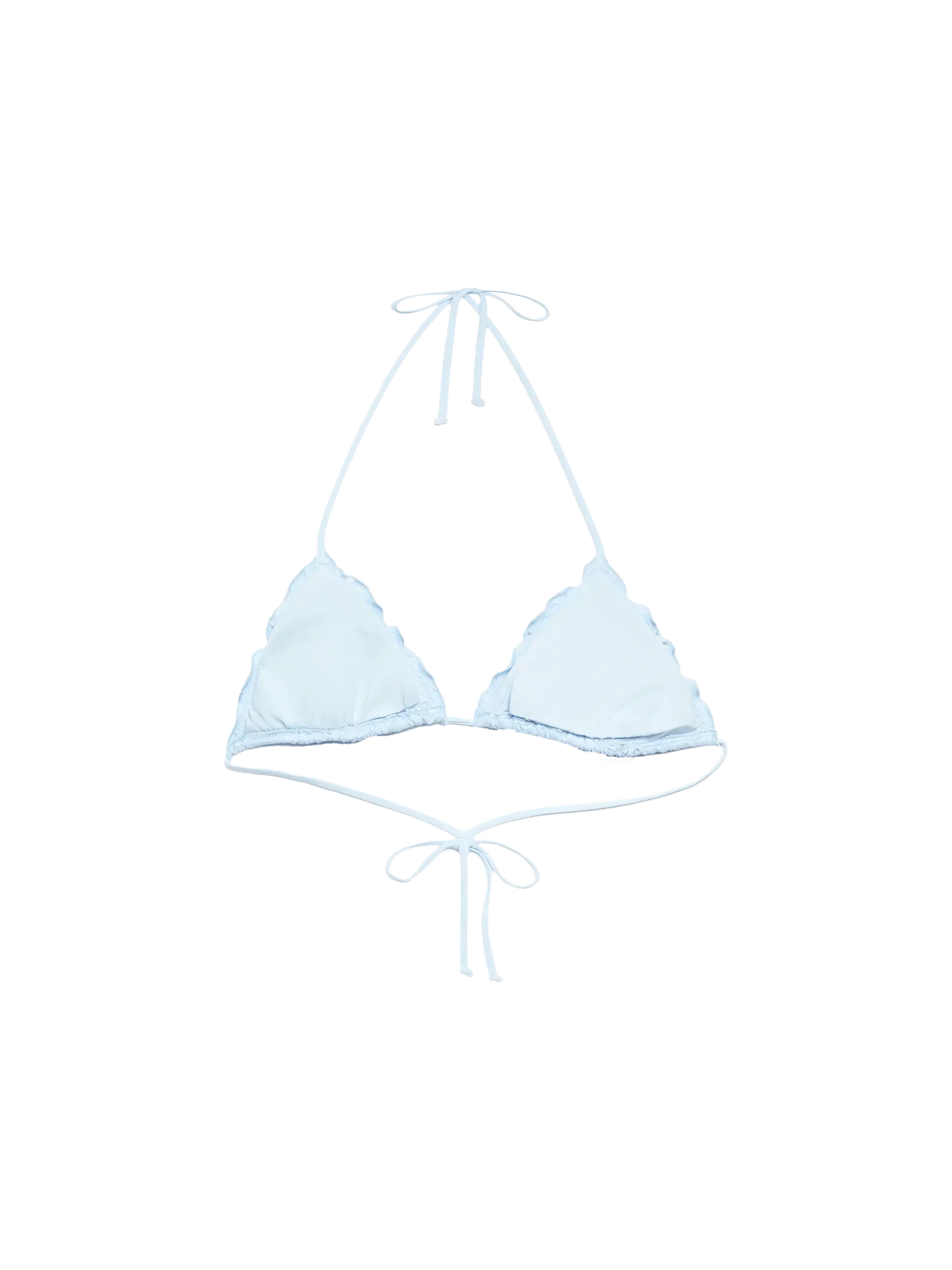 Haut triangle classique Sagittarius en dentelle Sangallo bleu clair